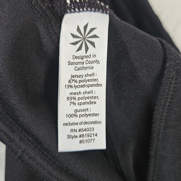 Athleta Quick Step Capri Leggings Size MP Black and Purple Cropped Active Wear - Picture 4 of 10